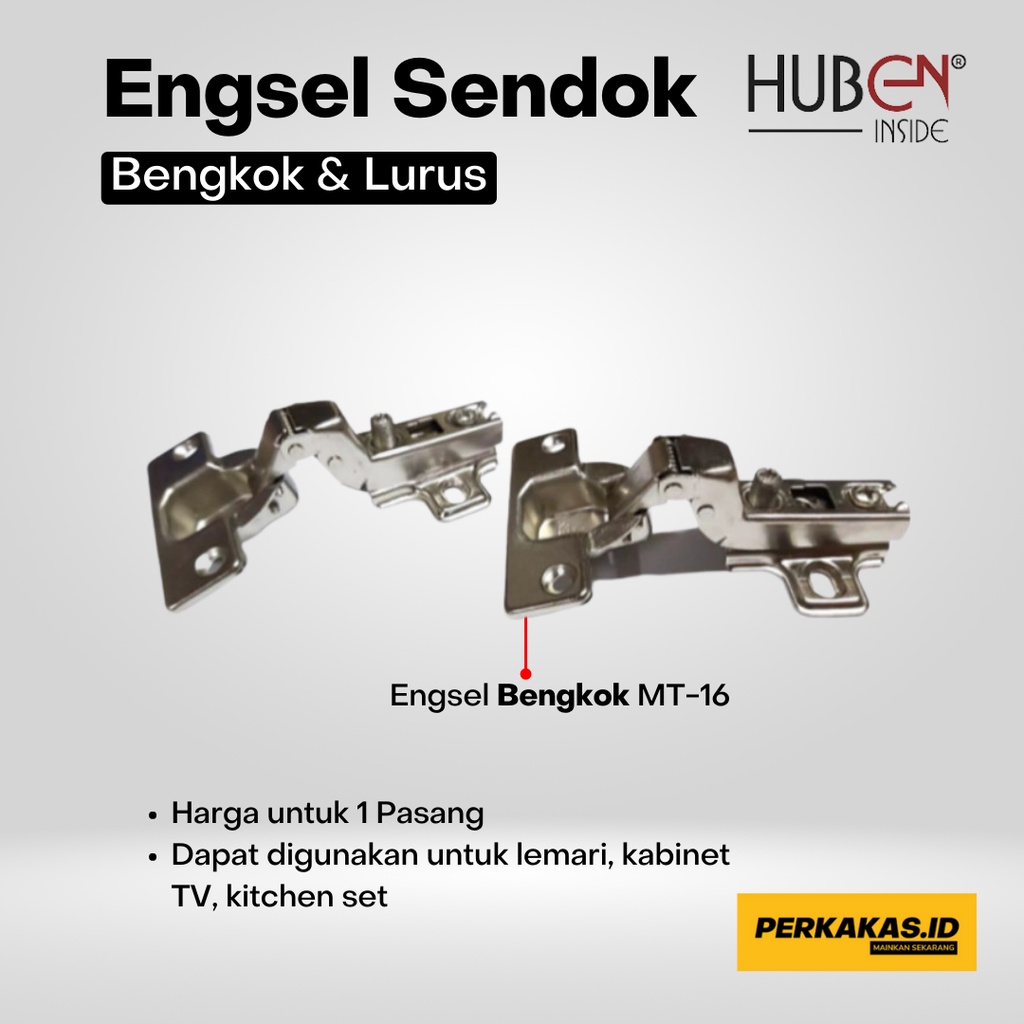 Engsel Sendok Pintu Lemari Lurus Bengkok HUBEN