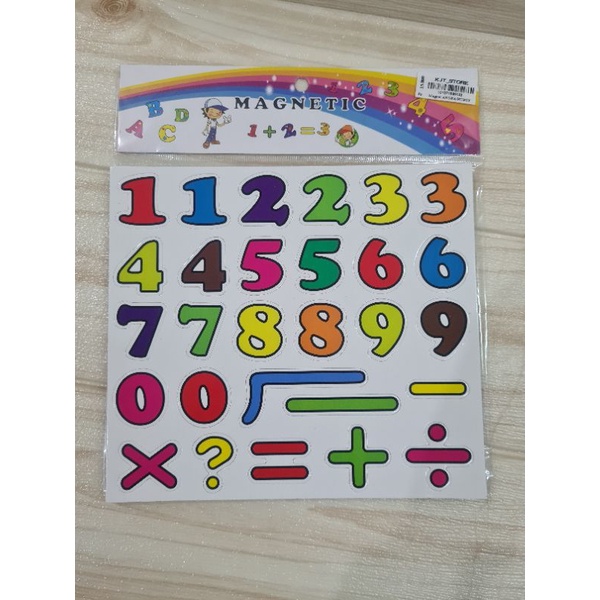 MAGNET ANGKA / MAGNET HURUF / Tempelan Kulkas Huruf dan Angka / Magnet Kulkas