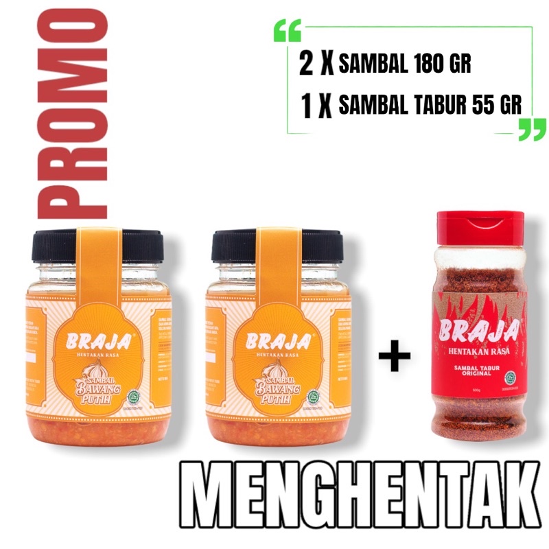 

PAKET MENGHENTAK SAMBAL BAWANG PUTIH BRAJA.
