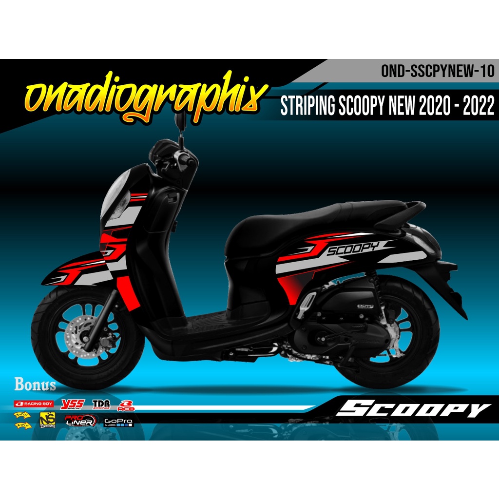 STRIPING SCOOPY 2020 - 2022 STIKER MOTOR VARIASI - OND-SSCPYNEW-10