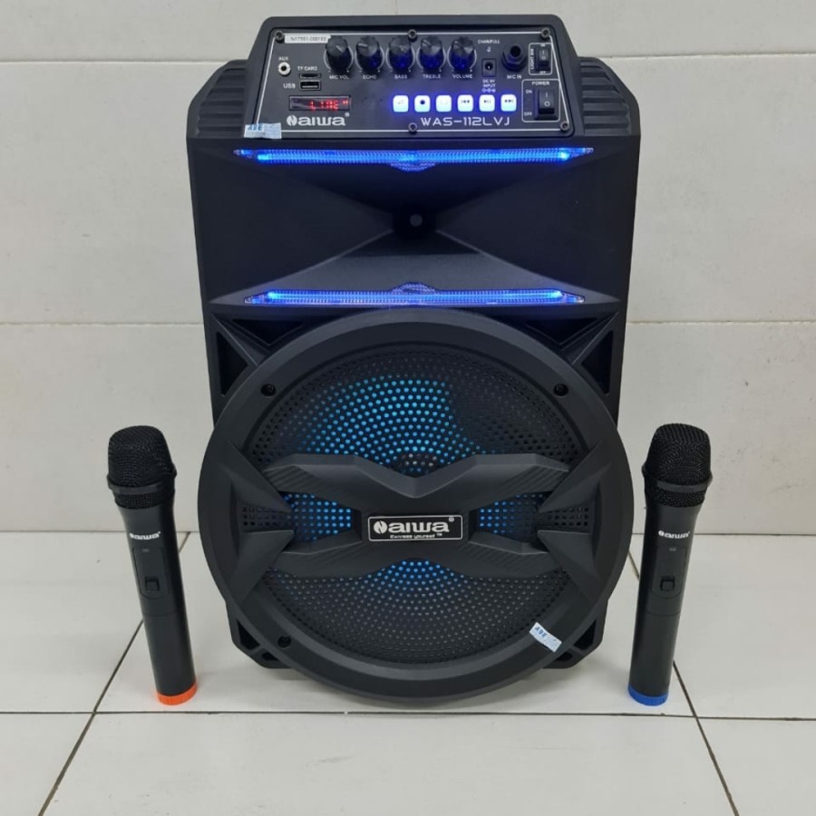 Speaker Portable Bluetooth AIWA WAS 112LVJ/112 LVJ 12 INCI USB
