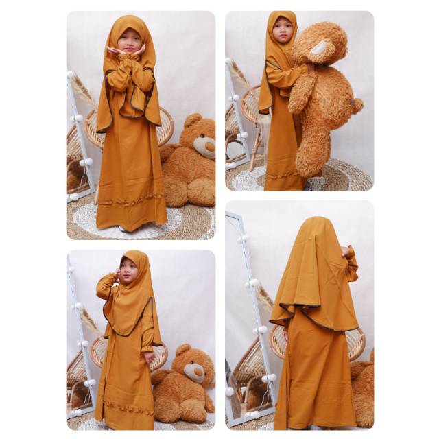 STELAN BAJU ANAK GAMIS DAN HIJAB NAJWA