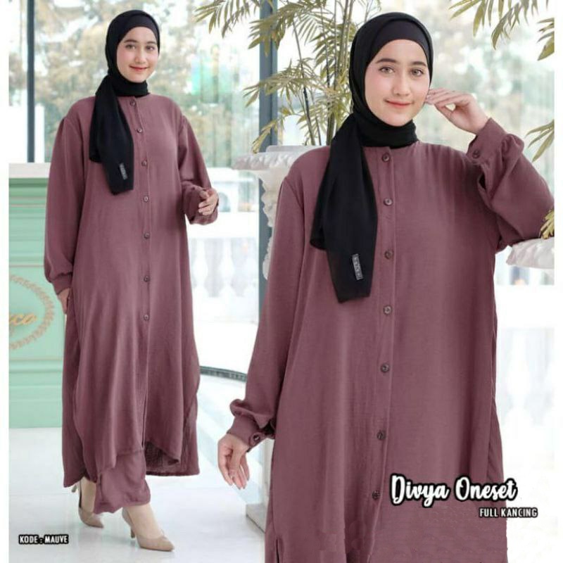 JUMBO NEW SETELAN LONG TUNIK POLOS JUMBO / SETCEL LONG BAHAN RAYON DIVYA FIT TO XXL