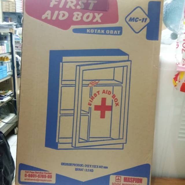 Kotak obat maspion/p3k mc-11/mirror box/first aid box mk-2