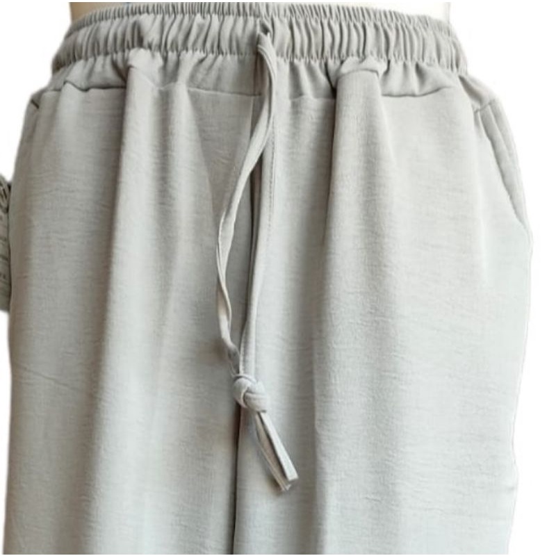 WIDI PANTS KULOT PREMIUM / KULOT CRINGKLE / KULOT UNIQLO-Abu CRINGKLE