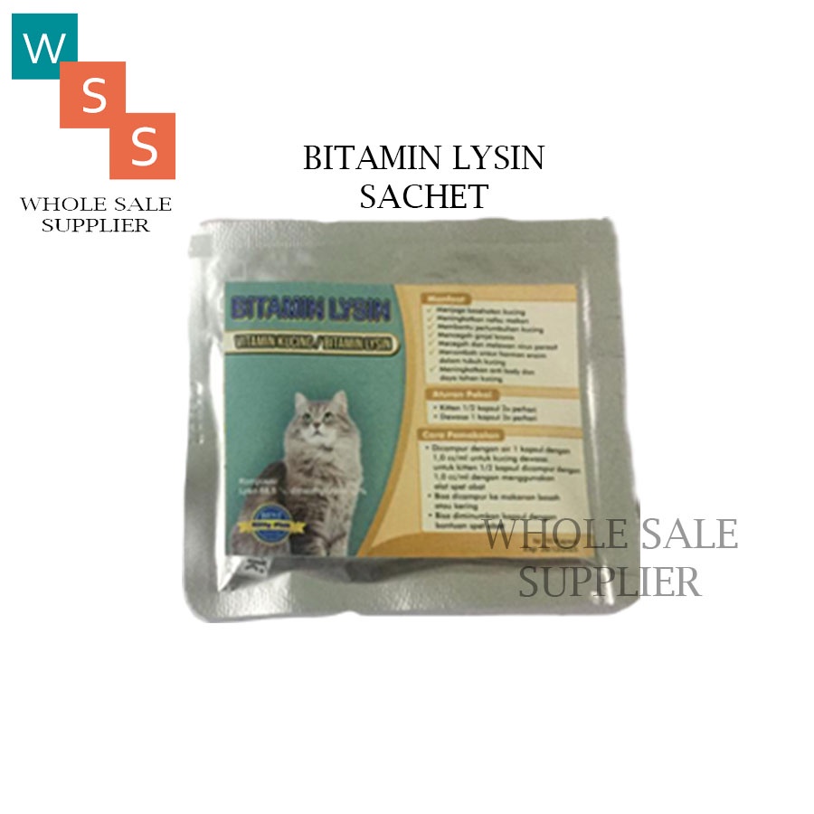 VITAMIN KUCING BITAMIN LYSIN SACHET - ISI 10 KAPSUL