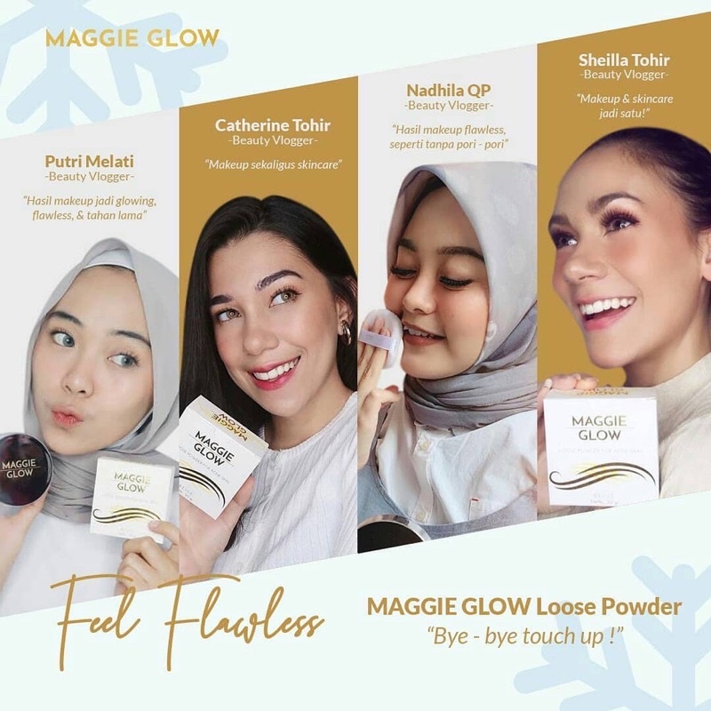 MAGGIE GLOW Acne Loose Powder / Bedak Tabur Wajah sensitif &amp; berJerawat