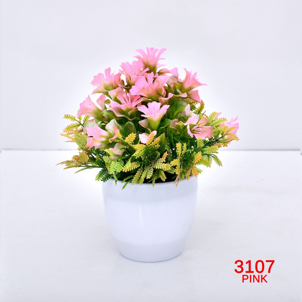 COD TL88 POT TANAMAN  BUNGA HIAS DEKORASI RUANGAN BUNGA PLASTIK HIAS P3107-8