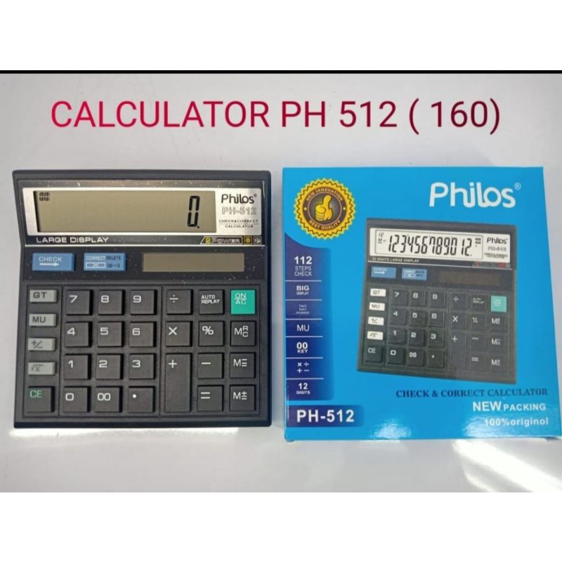 

Calculator Philos PH 512 / Kalkulator Murah / Calkulator Bagus / Mirip Cititzen