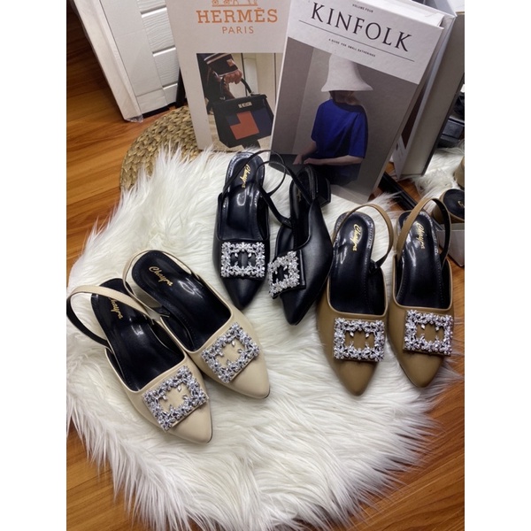 TLB Rossie shoes heels kitten tinggi 3cm realpict sepatu cantik premium