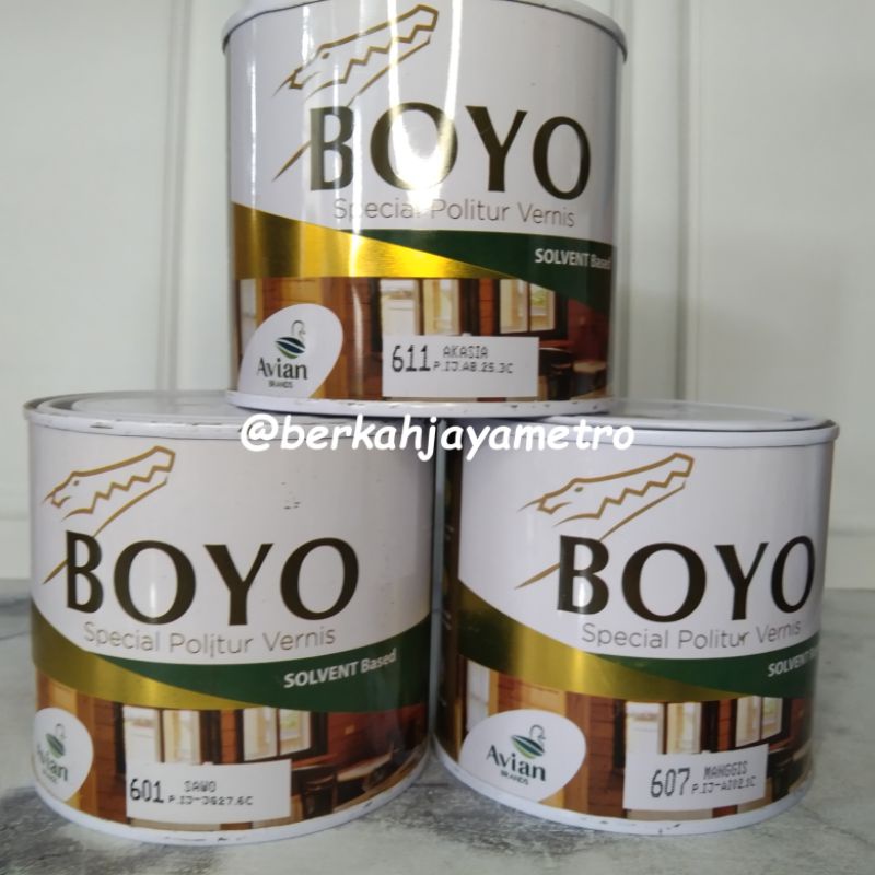 Cat Kayu Avian Politur Vernis Boyo
