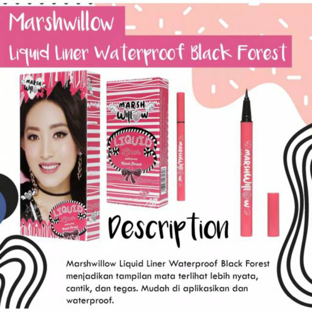 ★ BB ★ Marshwillow Liquid Liner Waterproof Black Forest Eyeliner by Natasha Wilona