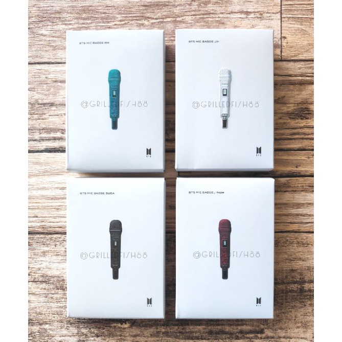 [READY STOCK] BTS Official Mic Badge Pin Photocard PC HYBE Insight | RM JIN SUGA J-HOPE Namjoon Seok