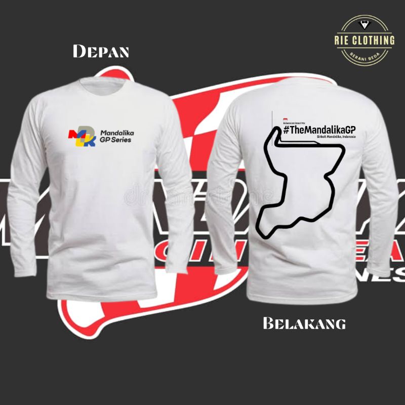 Baju Kaos Lengan Panjang Mandalika internasional street sirkuit | Kaos Lengan Panjang MotoGp Mandali