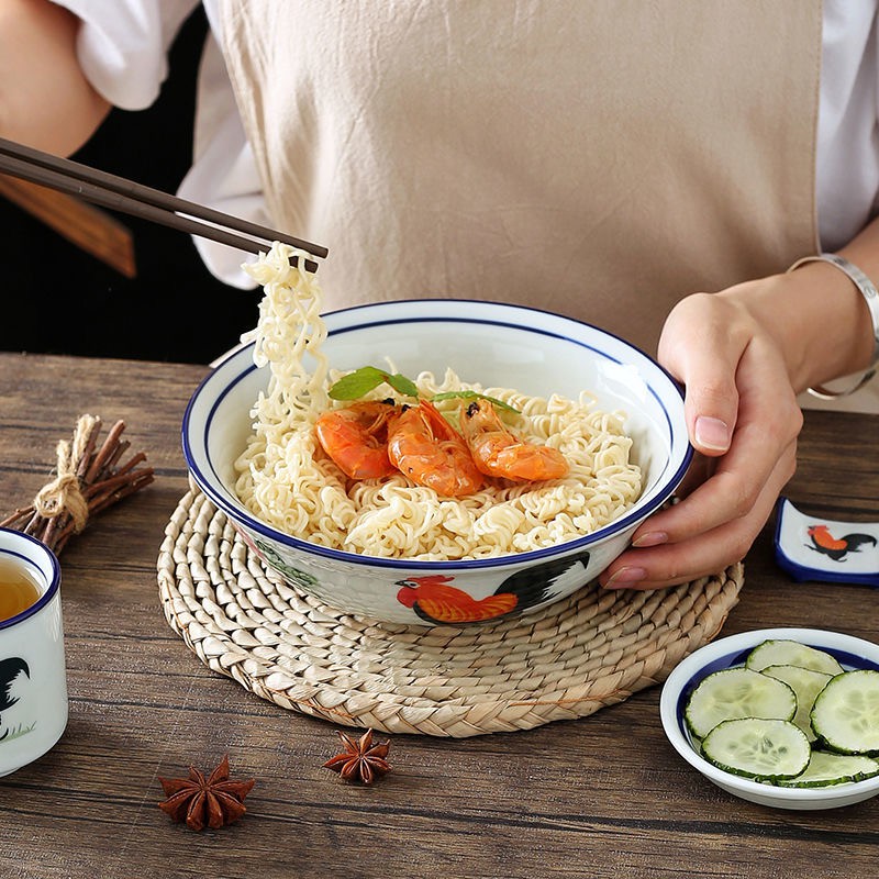 Mangkok Nasi Ayam Jago/Mangkok Nasi/Mangkok Bakso/Mangkok Keramik/Mangkok Mie Cap Ayam