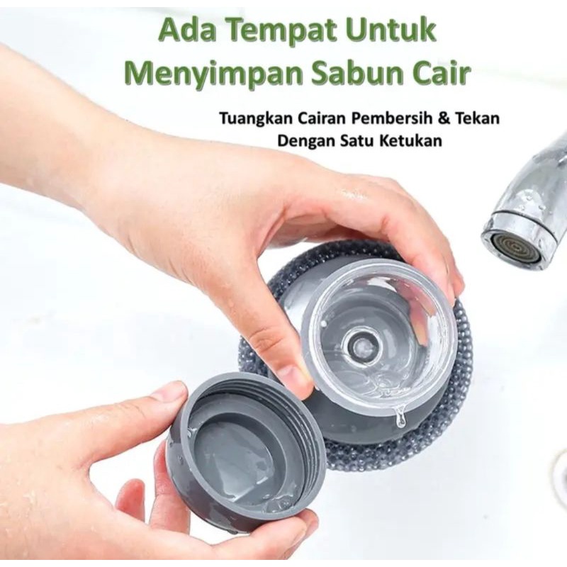 Kawat Dispenser Sikat Multifungsi / Sikat Cuci Piring Almunium Sabut Serabut Kawat