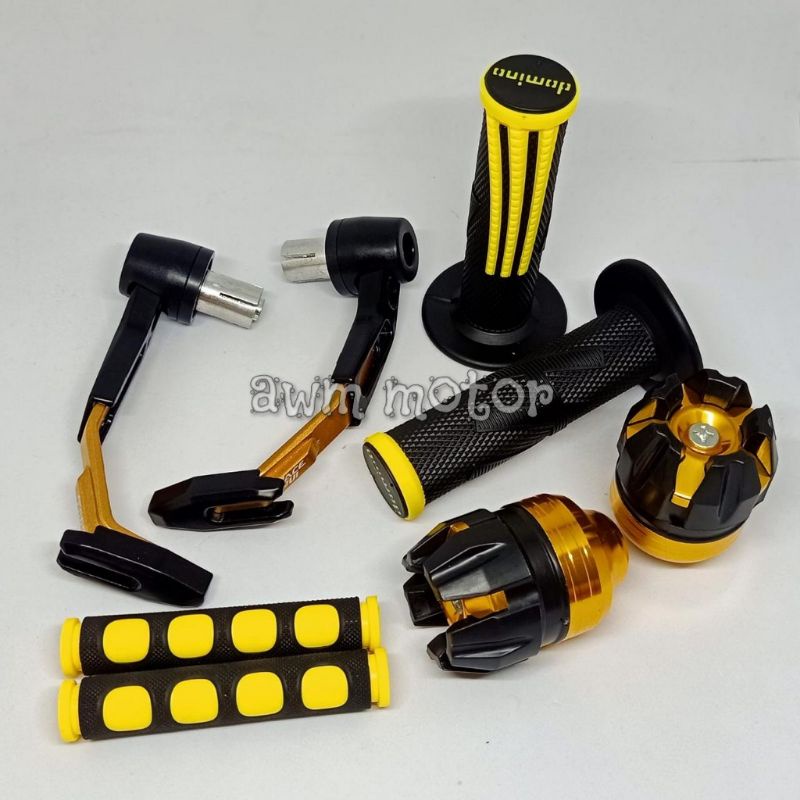 Paket Acc Motor Proguard+Handgrip+Karet Handle+Jalu As Naga Jumbo 4 item Universal Semua Motor