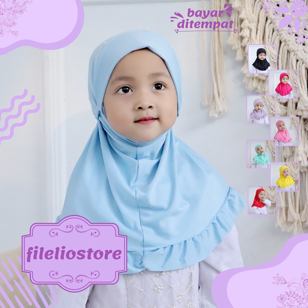 Jilbab Anak Bayi Perempuan Syiria Bulan / Hijab Anak Baby Lucu Murah / Kerudung Anak Bayi