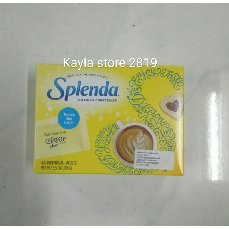 

splenda sweetener 100packets 100gr