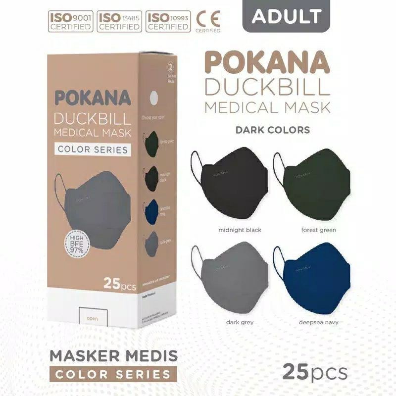masker Pokana Duckbill Medical Mask Color Series 25 pcs