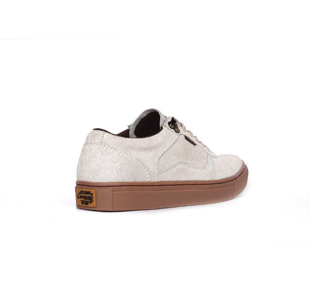 (COD)Sepatu Lokal Shoes Local Pride Cevany Gordon Low Cut White Off Gum