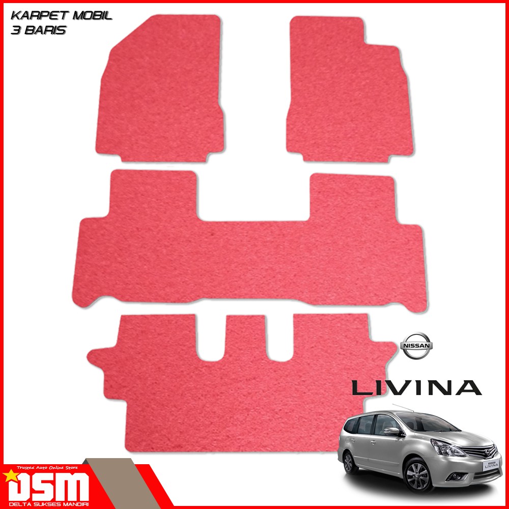 Karpet Mobil Mie Nissan Grand Livina - 3 Baris (tanpa Bagasi ) / Karpet Mie Bihun High Quality