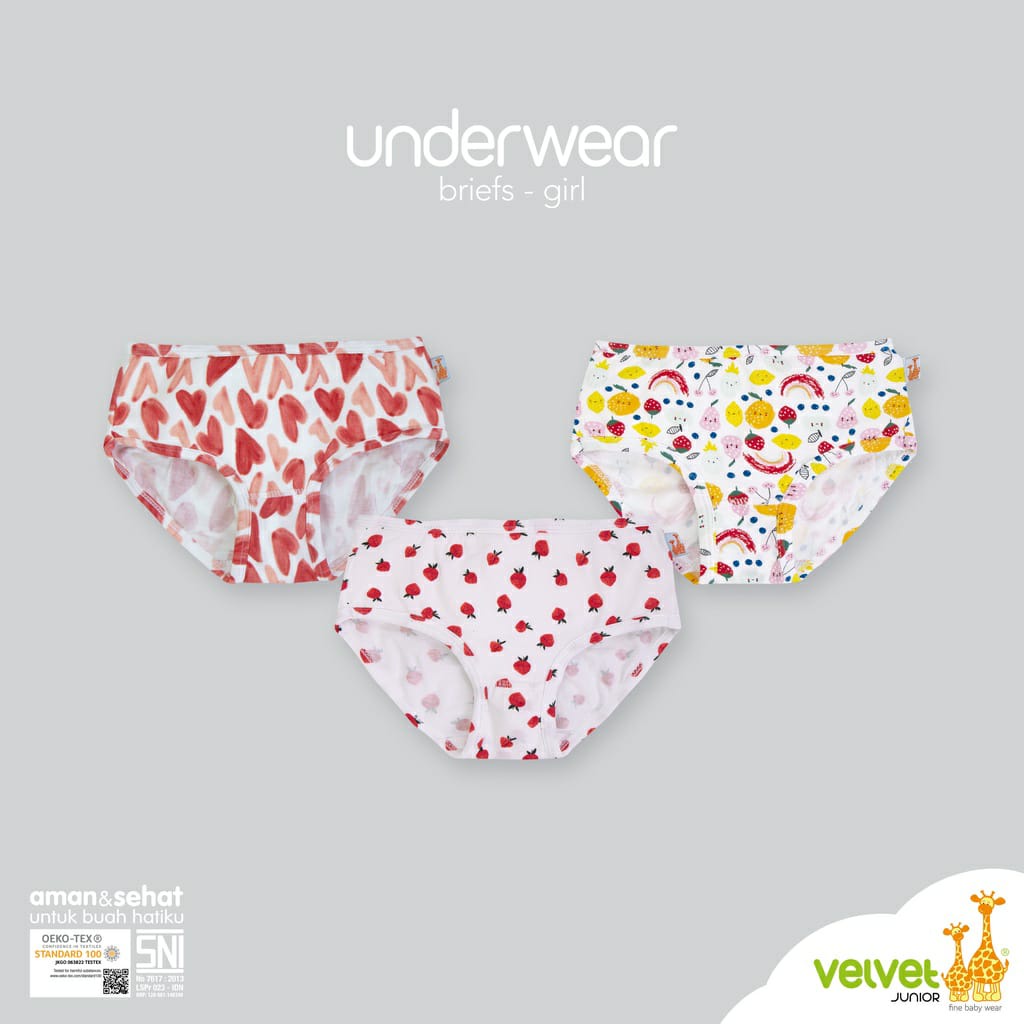 Velvet Junior Underwear Briefs - Celana Dalam Anak Perempuan