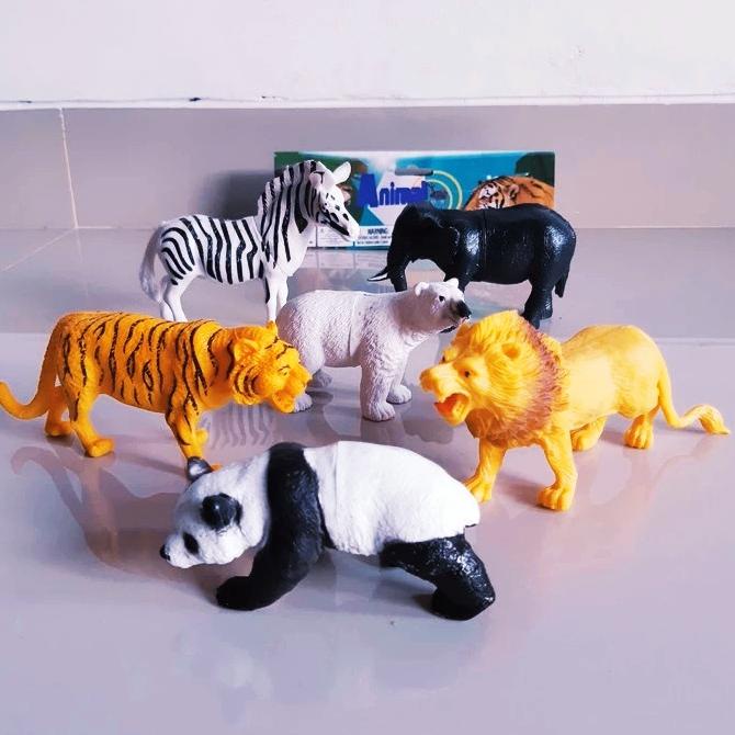 Set Mainan Hewan Ukuran Besar - Paket Kebun Binatang Animal Karet Anak