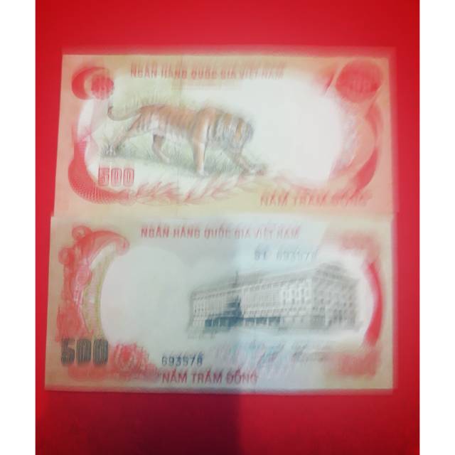 Uang asing vietnam pecahan 500 dong/macan