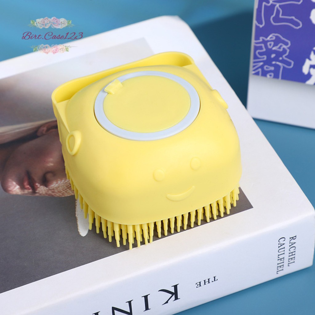 RT34 Sikat alat gosokan mandi badan silikon spons lembut shower brush dispenser portable serbaguna multifungsi BC6035