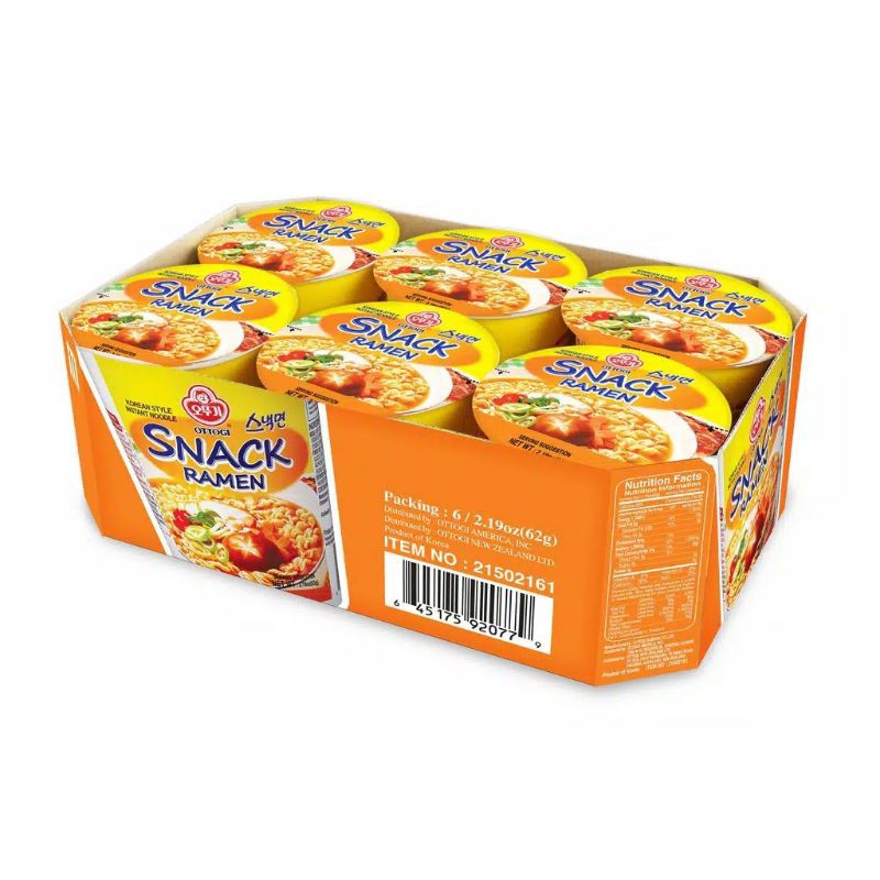 

OTTOGI Snack Ramen Cup (62gr @ 6cup)
