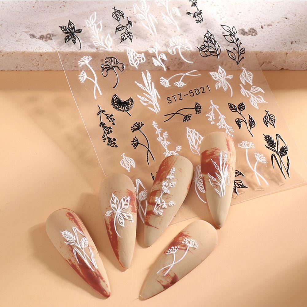 Needway Bunga Stiker Nail Art Elegan Peri Menawan Wanita Camellia Butterfly Nail Art Dekorasi Ujung Kuku Slider DIY Manicure Accesorios