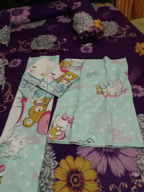 Sprei Double 160x200 And 140x200 Bahan Katun Star Cvc Lokal  Bisa Custom Ukuran  Kotak Pesan