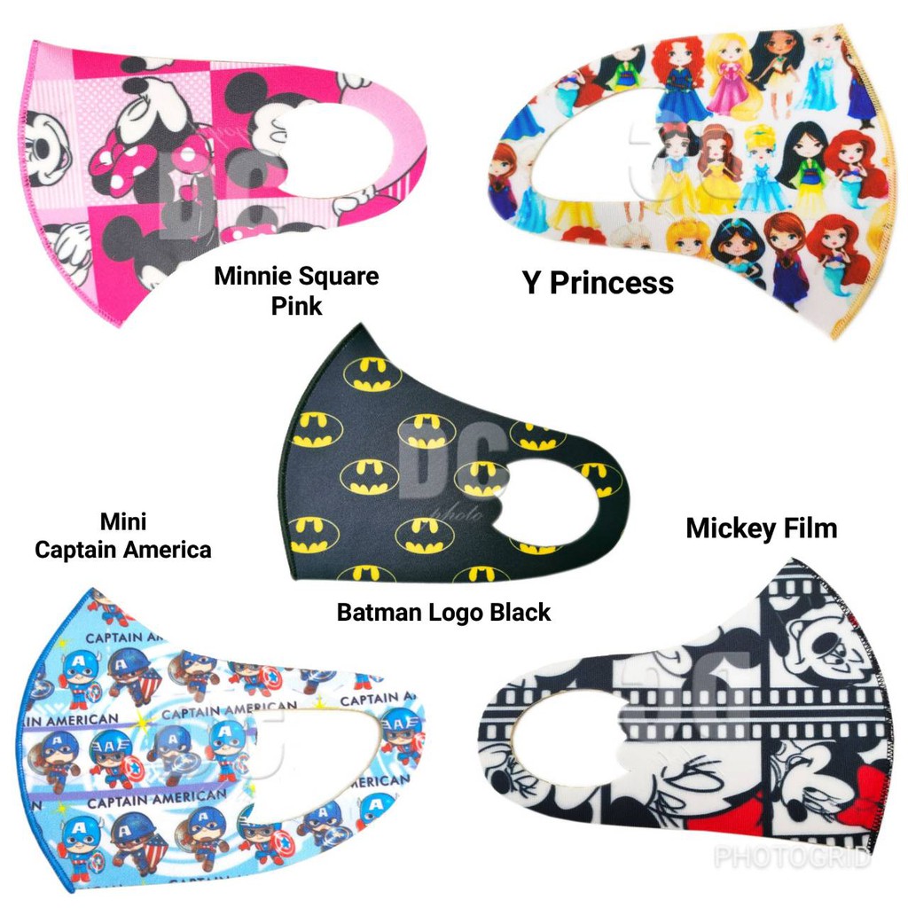 Masker Anak Scuba Premium Motif Random bisa pilih Cowok / Cewek