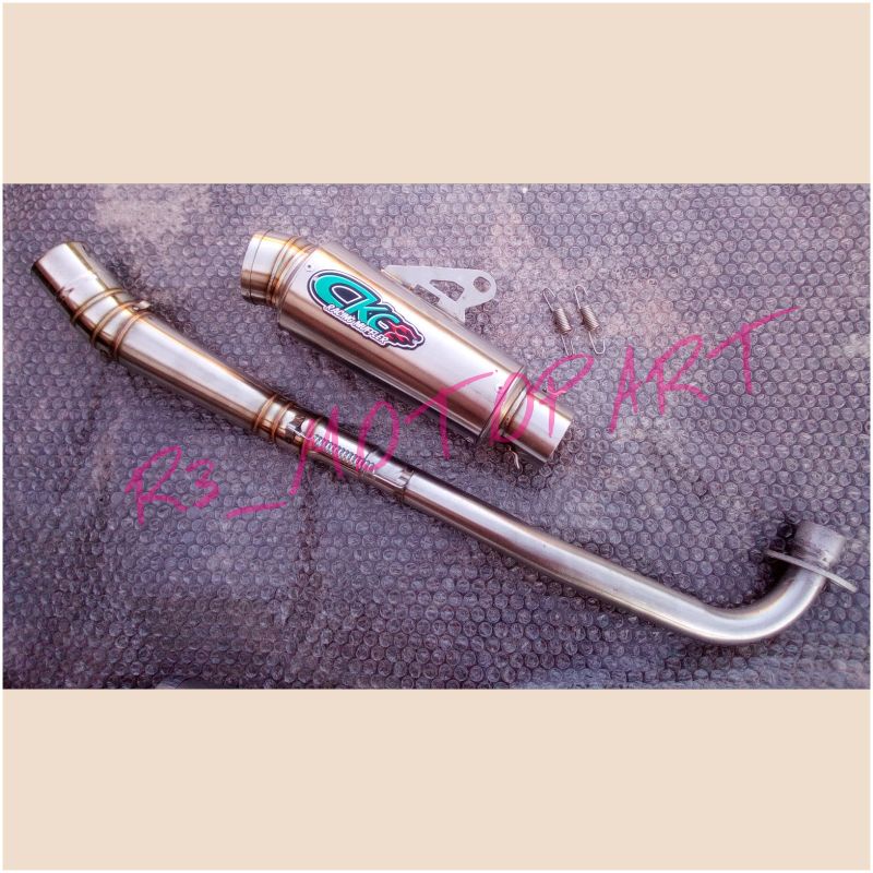 Knalpot Racing Emblem CKC Kirana/Karisma/Supra X 125 Old/New Fi/Blade/Absolute Revo
