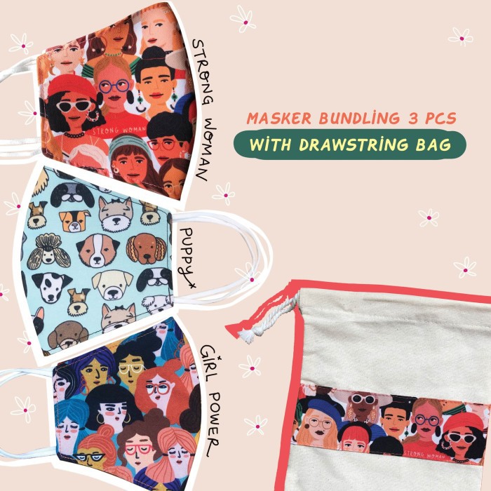 bundle masker sovlo + pouch (HARGA ASLI SOVLO)