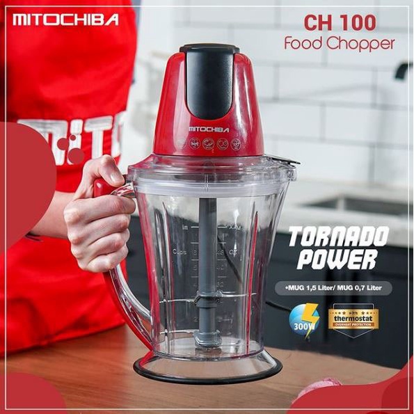 MITOCHIBA Food Chopper CH-100 Blender Alat Penggiling dan Penghalus Bumbu