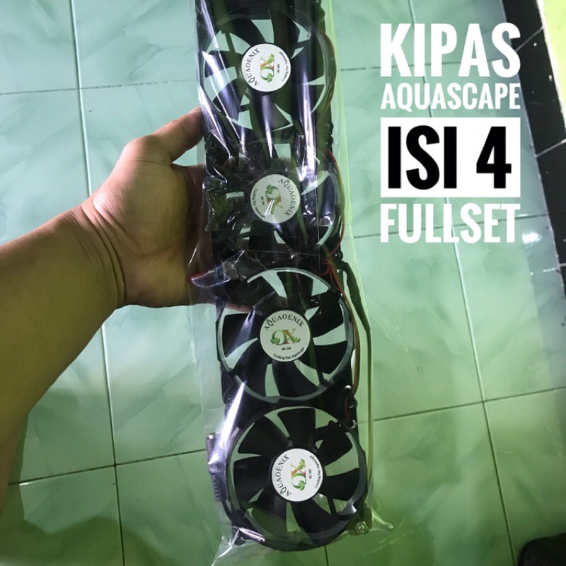 Kipas Aquascape Aquarium isi 4 fullset plus adaptor