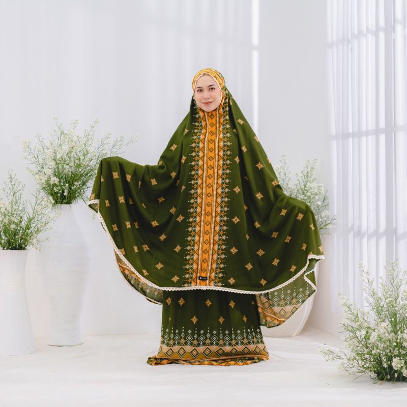 MUKENA ZIANISA BORDER IED HAMEEDA SERIES ALLSIZE