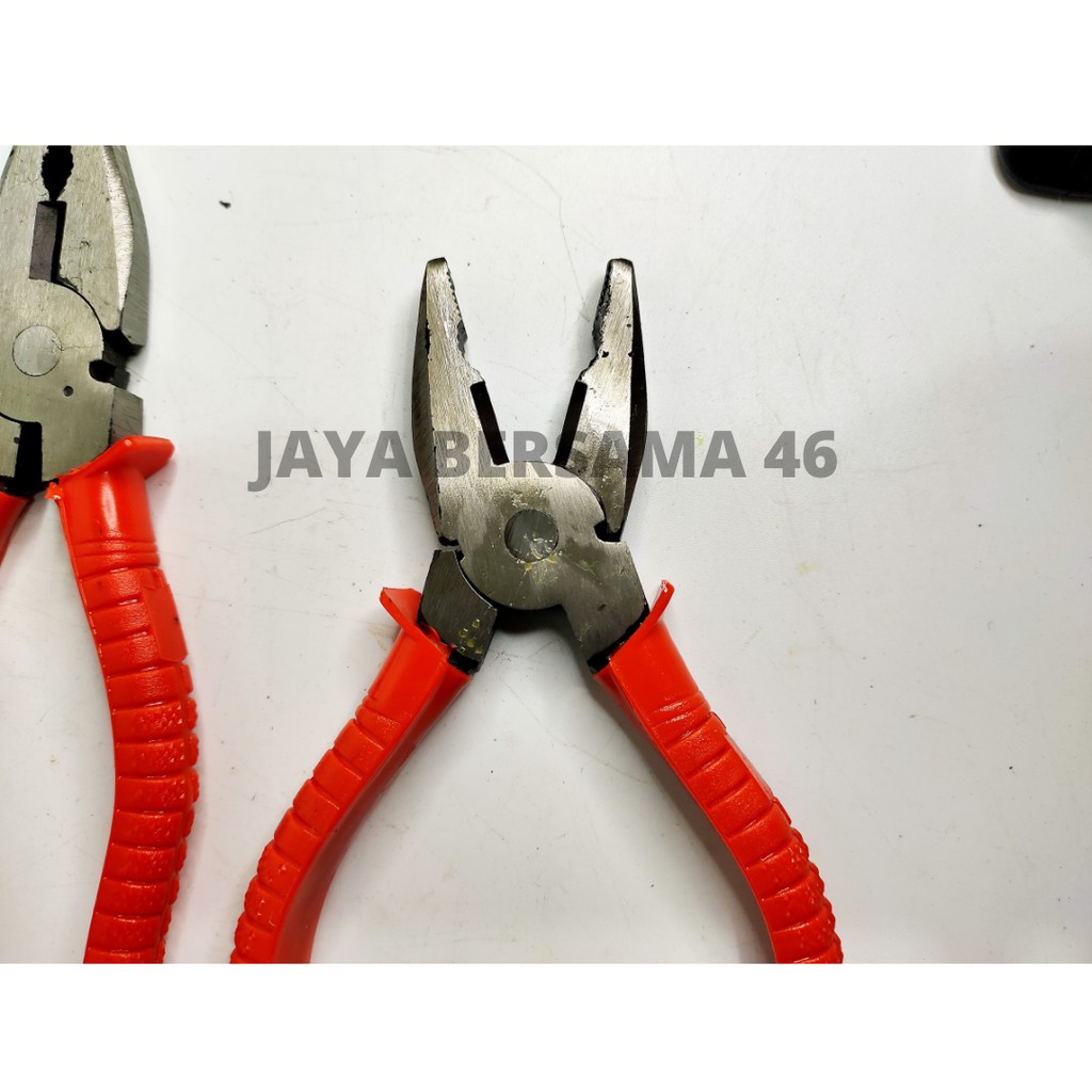 TANG KOMBINASI KW1 7&quot; / TANG KOMBINASI MERAH GAGANG KARET MURAH / TANG POTONG JEPIT KABEL / TANG CABUT PAKU / COMBINATION PLIERS / TANG SEBAGUNA 7 INCHI