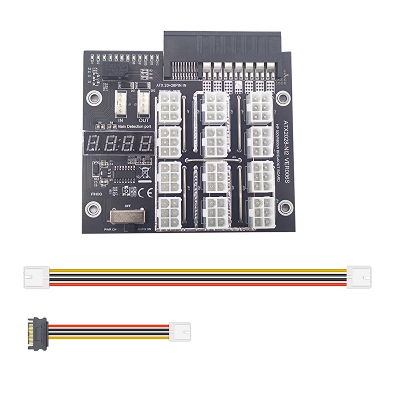 Btsg Papan Breakout Tambang 12port 6Pin Konektor LED Display Modul Daya 12V Untuk HP