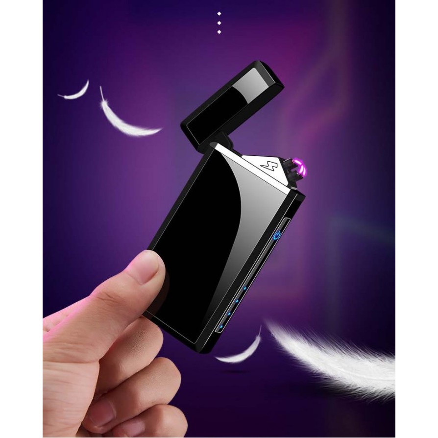 USB Rechargeable Dual Plasma Flameless Lighter - Tilted Model