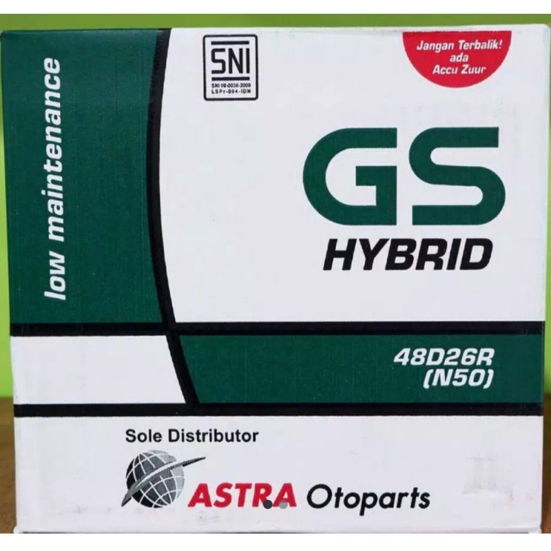 Aki GS Hybrid N50/ Aki Mobil/ Serena/L300 Bensin