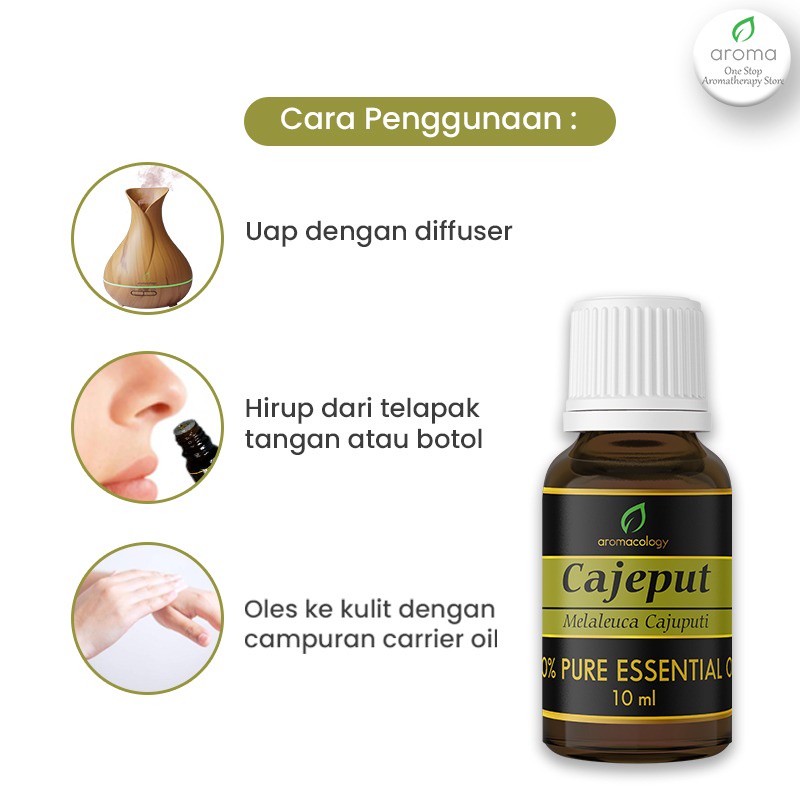 Essential Oil Aromatherapy Aromacology - Cajeput / Kayu Putih 10ml