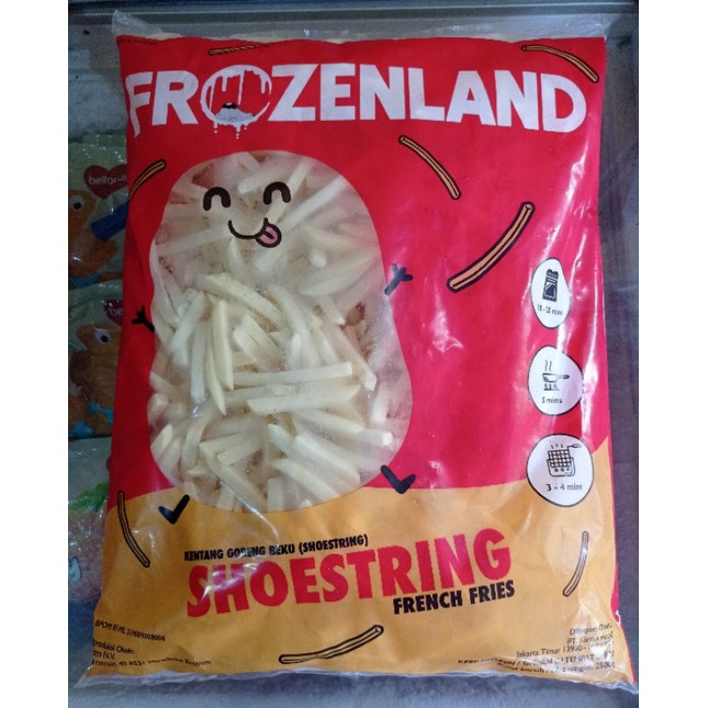 kentang 2,5 kg / 2 kg shoestring frozen land