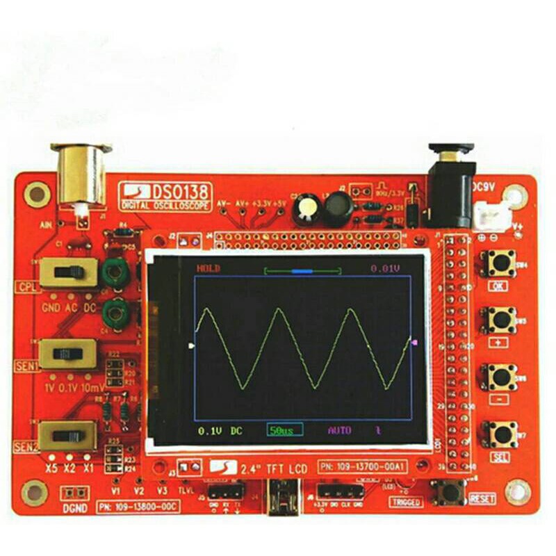 Digital Oscilloscope Osiloskop layar 2.4 DIY KIT BELUM DISOLDER