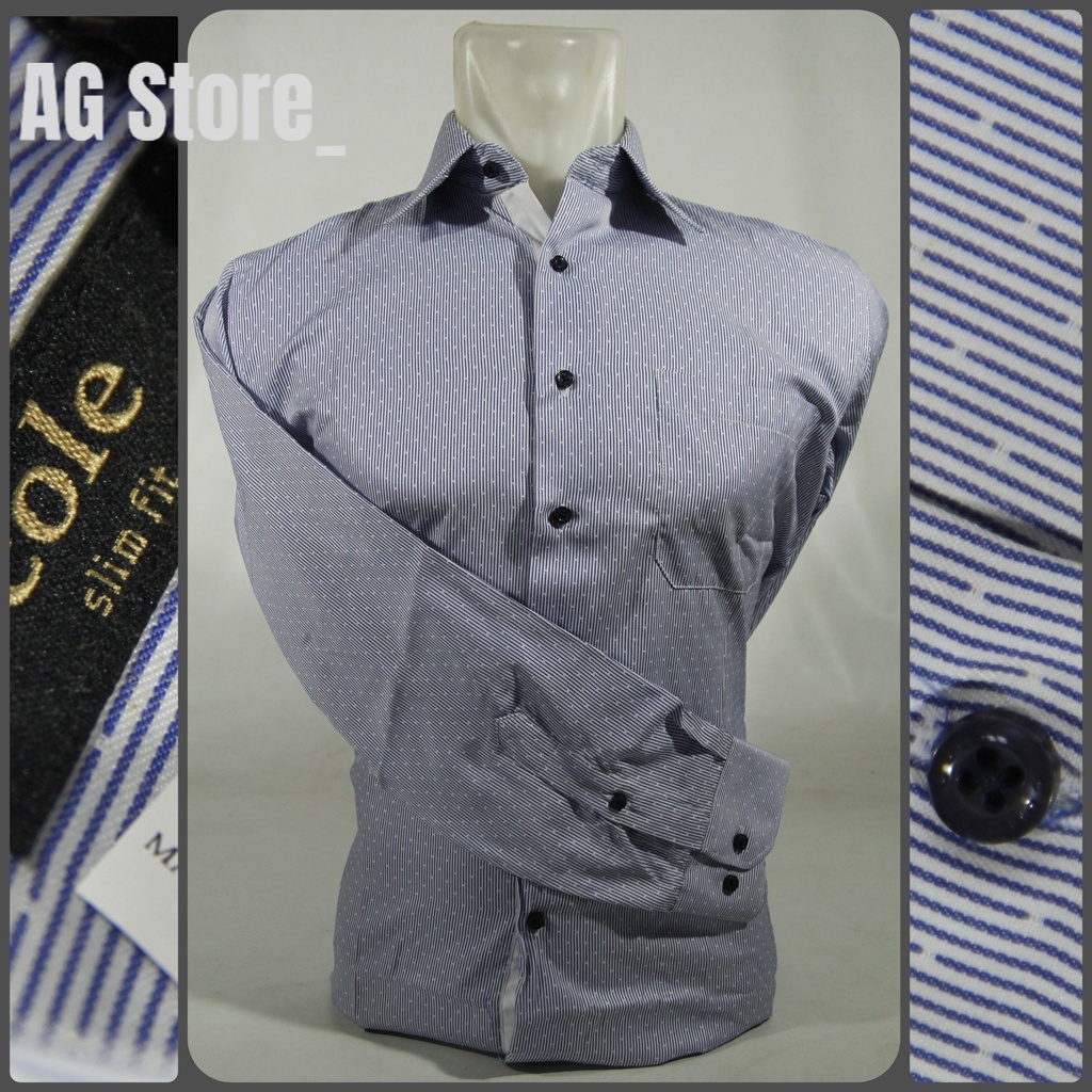 COD Kemeja Pria Formal Lengan Panjang COLE Slim Fit Motif 04 | Hem Formal 100% Original Brand