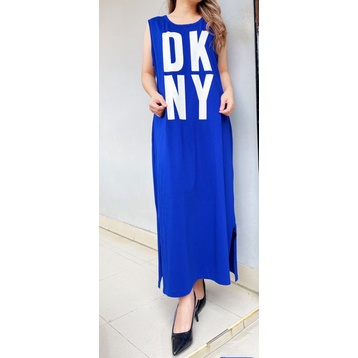 Dkny sleeveless big logo maxi dres