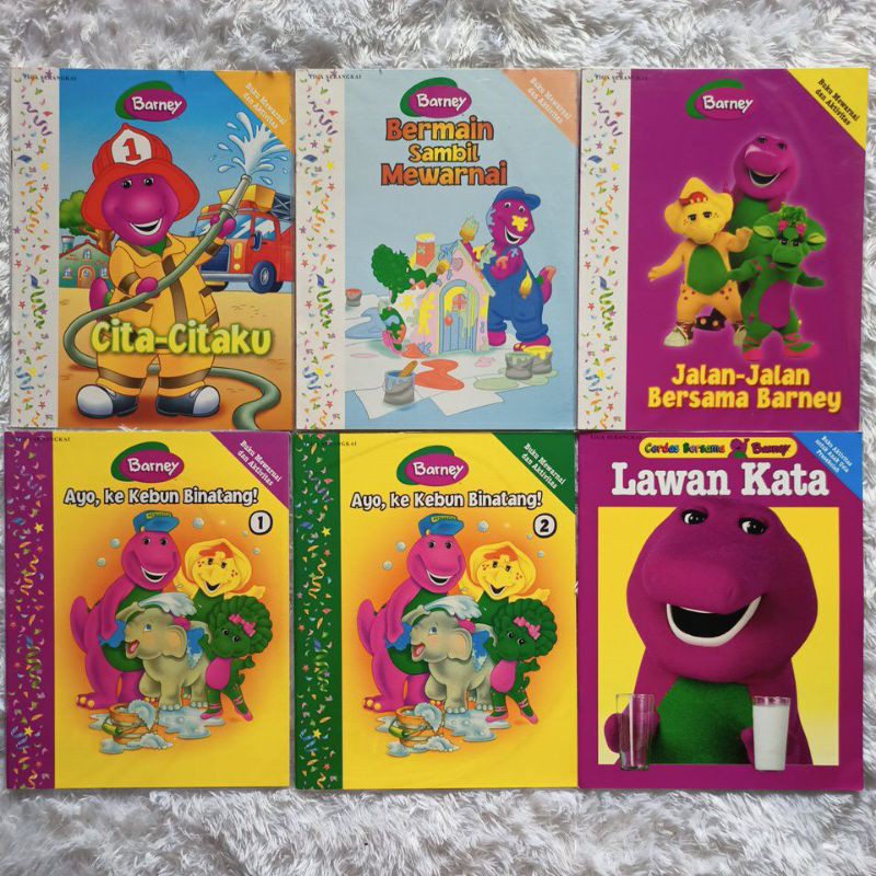 Buku Mewarnai dan Aktivitas Barney - Ada 6 Macam Judul Berbeda