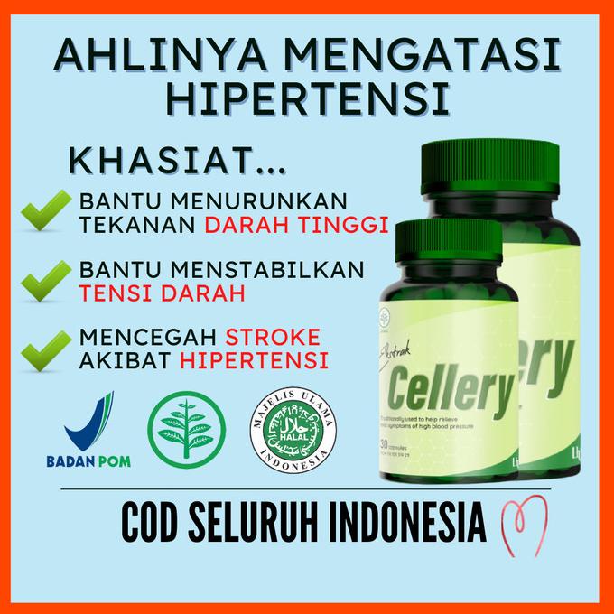 E-CELLERY Obat Herbal Original 100% Penurun Hipertensi / Darah Tinggi